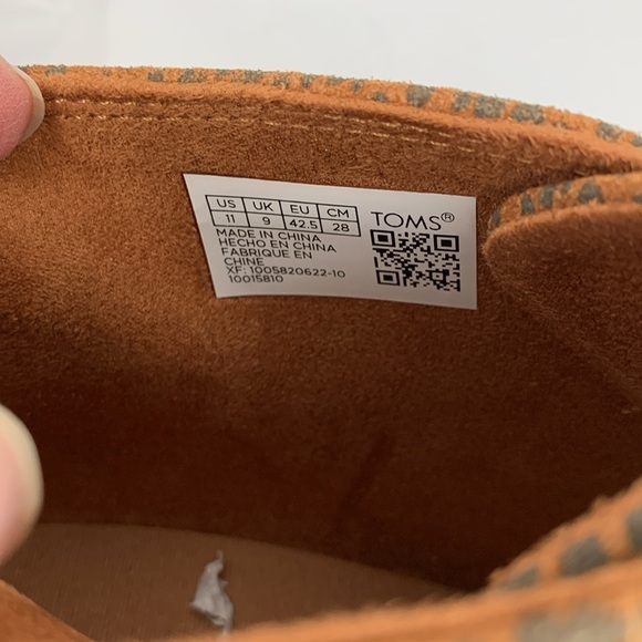 TOMS Kala wedge ankle boots booties lace-up mini Cheetah suede shoe brown new 11 - Picture 8 of 8